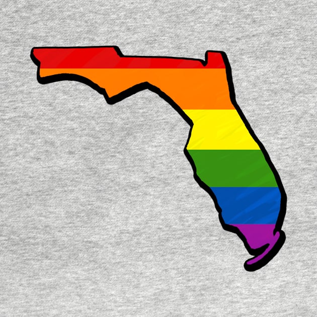 Rainbow Florida Outline by Mookle